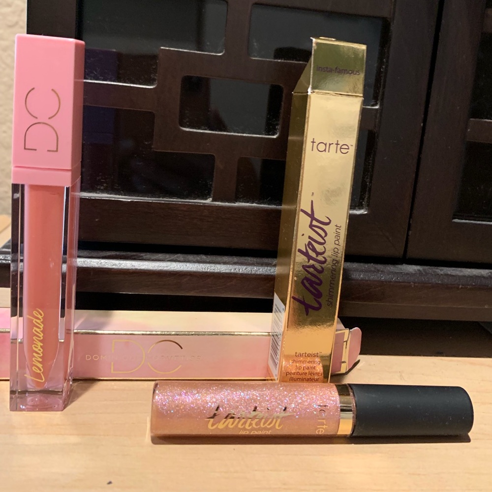Tarte Shimmering Lip Paint and DC Lip Gloss